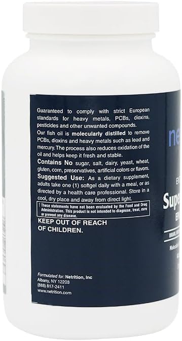 Netrition Enteric-Coated Super Omega-3 EPA + DHA 120 Softgels