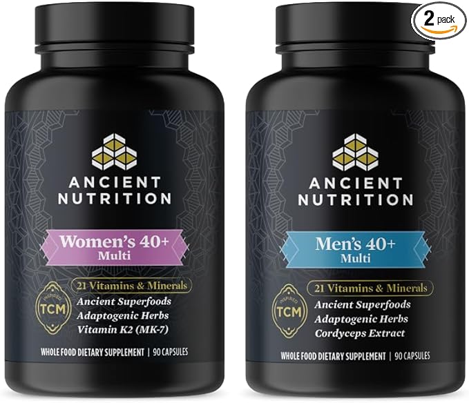 Ancient Nutrition Multivitamins for Men and Women Age 40+ (90 Count)