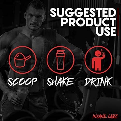 Insane Labz Insane ISO Whey Protein Powder Featuring 25g of Hydrolyzed Whey Isolate 60 Servings Vanilla