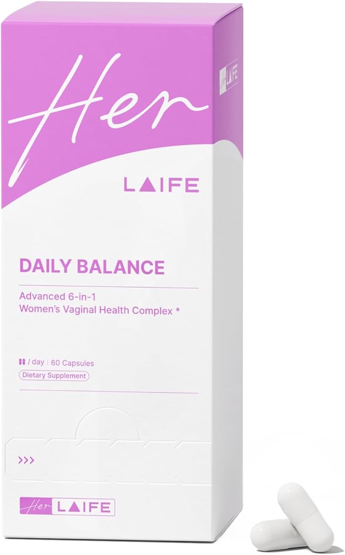 LAIFE Vaginal Probiotics for Women 10 Billion CFU Vaginal-Specific Probiotic Capsules with Prebiotics Damiana &amp Herbal Extracts Supports pH Balance Feminine Health &amp Daily Wellness 60 Cap