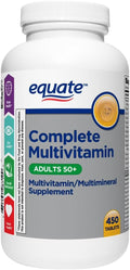 Equate Complete Multivitamin for Adults 50+ Daily Multimineral Supplement Tablets 450 Count Value Size Sticker