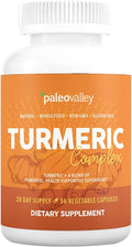 Paleovalley - Organic Turmeric Complex - Full Spectrum Organic Turmeric with Health-Supportive Superfoods - 56 Vegetarian Capsules - Support Joints Immunity Brain and Heart Health