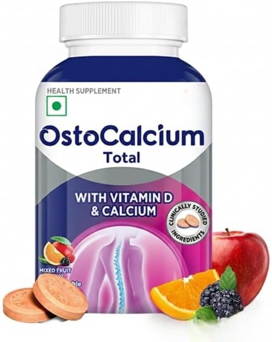 Calcium Total Chewables (60s) | Vitamin D &amp Calcium (Veg) to Support Strong Joints &amp Muscles | Leading Calcium Supplement