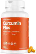 Better Way Health™ Curcumin Plus – Turmeric Curcumin C3® Complex with Boswellin® BioPerine® and Ginger – Joint Support &amp Inflammation Relief Supplement – 120 Caplets