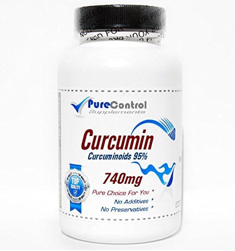 Curcumin 750mg Curcuminoids 95% // 200 Capsules // Pure // by PureControl Supplements