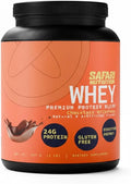 Safari Nu 100% Whey Premium Protein Powder Chocolate - 2 LB Tub 25G of Protein - Concentrate &amp Isolate Whey Protein Blend - 12g BCAAs Per 2 Scoops (2 Pounds Chocolate)