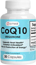 CoQ10 Ubiquinone (Coenzyme Q10) Capsules - Heart Health Health Pressure Energy Production Increased Bioavailability Coenzyme CoQ10 for Women &amp Men - Made in USA