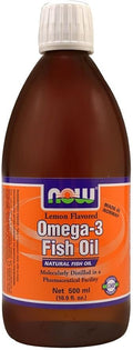 Omega-3 Fish Oil Lemon Flavored - 16.9 fl. oz (500 ml) by Now