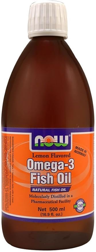 Omega-3 Fish Oil Lemon Flavored - 16.9 fl. oz (500 ml) by Now