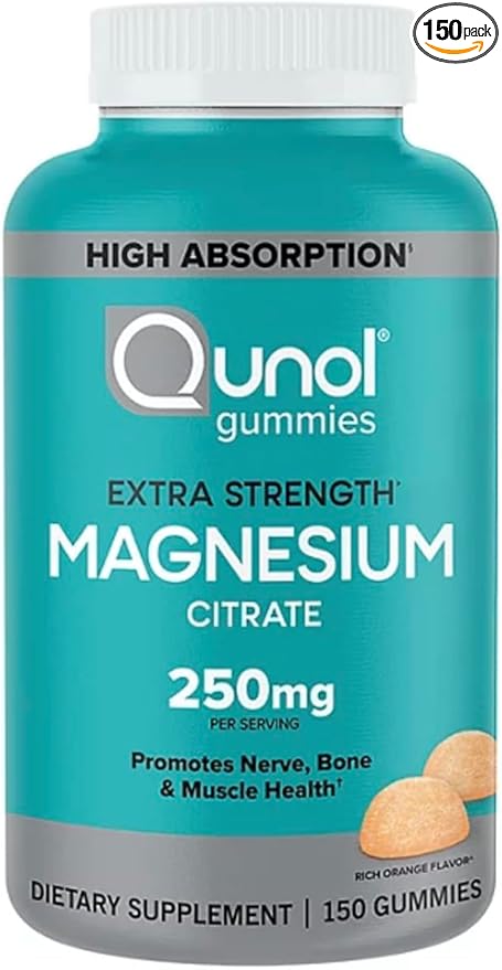 Magnesium Citrate Extra Strength Gummies 250 mg with high Absorption 150 Gummies 75 Days Supply - Bundled with Supplement Guide