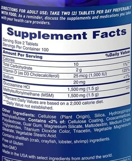 Osteo Bi-Flex Triple Strength Glucosamine 1500 mg MSM 1500 mg with Vitamin D3 1000 UI Tablets 200 Count (Pack of 1)