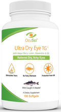 Formulated to Help Relieve Dry Itchy Eyes - 1700mg Triglyceride Omega-3 + EPA &amp DHA LuteinZeaxanthin B12 D3-60 Servings (Ultra Dry Eye UDETG - 2 Month)