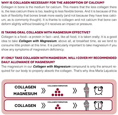 Ana Maria Lajusticia -- 3 Pack High Absorption Collagen Pills with Magnesium. Healthy Skin Nails Hair and Ligaments. Natural Supplement 450 Tablets.