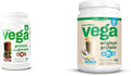 Vega Protein and Greens Protein Powder Chocolate &amp Original Protein Powder Creamy Vanilla Plant Based Protein Drink Mix for Water Milk and Smoothies 32.5 oz