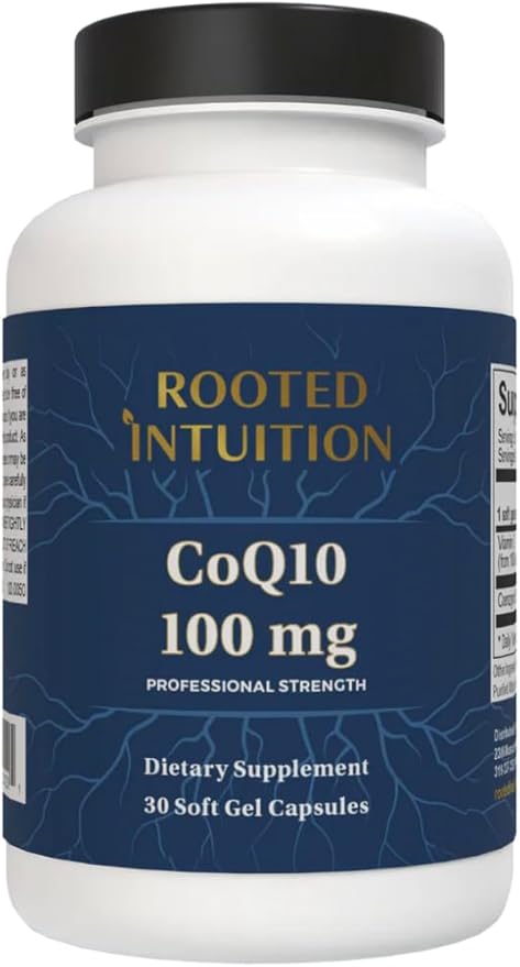 CoQ10 | Oil-Based High-Absorption Coenzyme Q10 with Vitamin E | Cellular Energy Heart &amp Brain Support | 100 mg | 30 Softgels