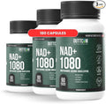 NAD+ Supplement w/Resveratrol B12 Phosphatidylcholine &amp Bioperine – 900mg NAD+ Capsule 60 Vegan Non-GMO Gluten-Free Capsules – Cellular Energy Bioavailability Liposomal Pack of 3