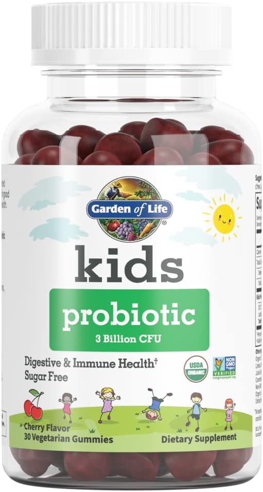 Garden of Life Kids Immune Support Gummies Cherry Flavor 30 Pack + Probiotics for Kids Cherry Flavor Gummies 30 Count