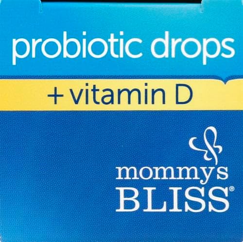 Mommy's Bliss Baby Probiotics + Vitamin D DropsSupports Digestive Health &amp Immune Function*400IU Vitamin DSupports Bone Development*Newborns+Flavorless0.34 Fl Oz (30 Servings)(Pack of 2)
