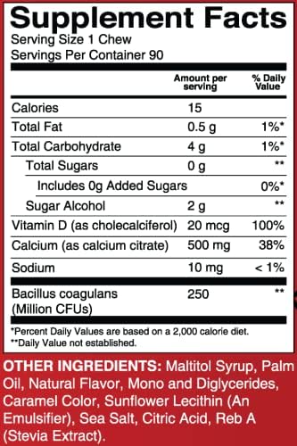 90-Day Bariatric Vitamin Bundle by BariatricPal (Multivitamin ONE 1 per Day! Iron-Free Capsule and Calcium Citrate Soft Chews 500mg with Probiotics - Caramel Apple)