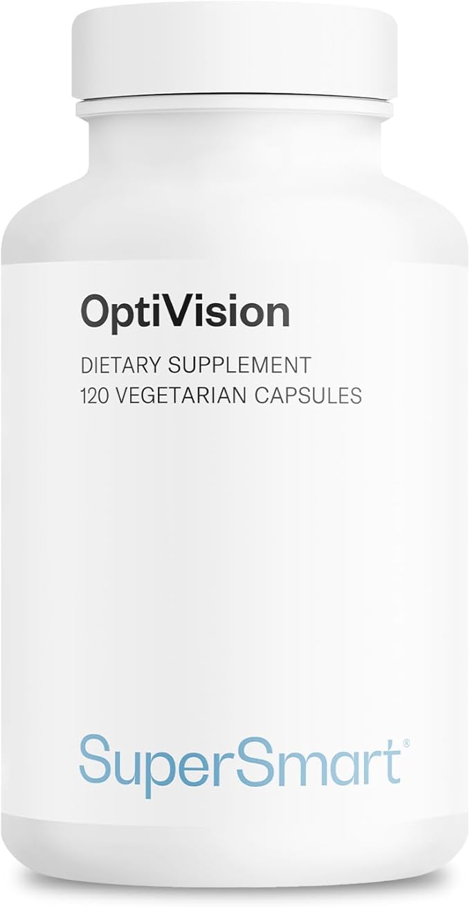 Supersmart - OptiVision (Advanced Formula) - with Bilberry Extract Black Currant Lutein Zeaxanthin Astaxanthin - Eyes Supplement | Non-GMO &amp Gluten Free - 120 Vegetarian Capsules