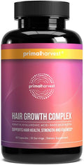 Primal Harvest Hair Growth Vitamins Hair Growth for Women &amp Men - 60 Hair Growth Pills Natural Hair Thickening Products for w/Biotin &amp Zinc - Hair Supplement Regrowth Hair Vitamins
