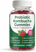 Kombucha Probiotic Gummies with Prebiotics &amp Postbiotics for On-the-Go Gut Balance Kombucha Inspired Digestive Support Berry Flavor 60 Gummies