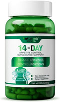 14DAY Appetite &amp Craving Control Gut Health Complex Featuring Delayed-Release Probiotics &amp White Kidney Bean Extract 5-HTP(5-hydroxytryptophan) 60 Vegetarian Capsules