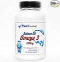 Salmon Oil Omega 3 1000mg // 200 Capsules // Pure // by PureControl Supplements