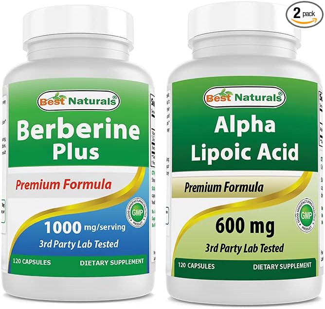 Best Naturals Berberine Plus 1000mg &amp Alpha Lipoic Acid 600 mg