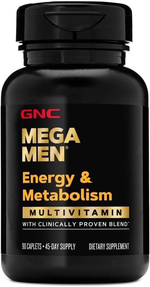GNC Mega Men Energy &amp Metabolism Multivitamin | Antioxidants and Increased Calorie Burning | 90 Count
