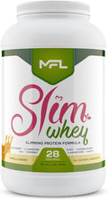 MFL Slim WHEY Protein Powder | 28g Protein | Low Carbs | Slimming Nutritional Shake | Sweetened with Stevia | 2 lbs. (Vanilla)