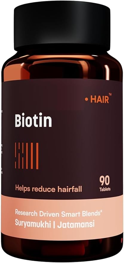 Biotin (90 Tablets) | Supplement for Hair Growth Strong Hair and Glowing Skin Fights Nail Brittleness