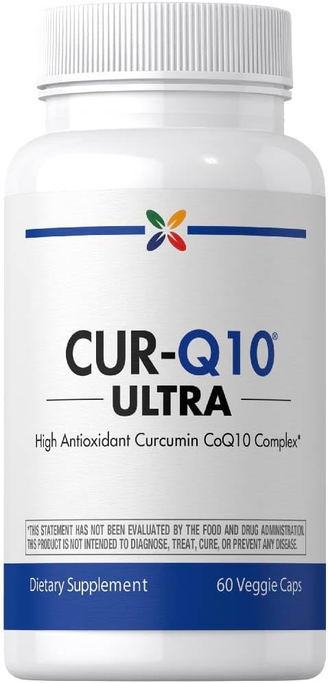 Stop Aging Now - CoQ10 200mg - 60 Capsules - Antioxidant Curcumin Complex Supplement