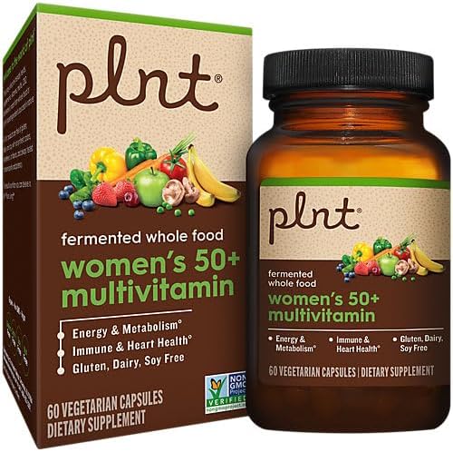 Fermented Whole Food WomenaTMs 50+ Multivitamin (60 Vegan Capsules)
