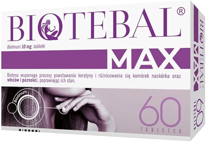 Formula Biotebal Max 10mg 60TBS European Version Biotin Max 10000 mcg Formula for Hair Skin and Nail Support