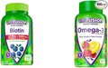 Vitafusion Extra Strength Biotin Gummy Vitamins Berry Flavored 5000 mcg Biotin Vitamins America’ &amp Omega-3 Gummy Vitamins Berry Lemonade Flavored Heart Health Vitamins(1)