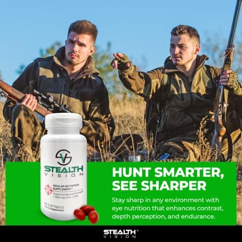 Stealth Vision Eye Vitamin Eye Supplement with Lutein Zeaxanthin and Meso-Zeaxanthin Non-GMO Eye Health Vitamins for Adults Vision Essentials for Complete Eye Support (90 softgels)