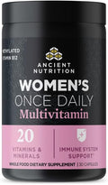 Ancient Nutrition Multivitamin for Women Women's Once Daily Supplement Methylated Vitamin B C K2 Magnesium Folate &amp Iron Supports Bone Health 30ct