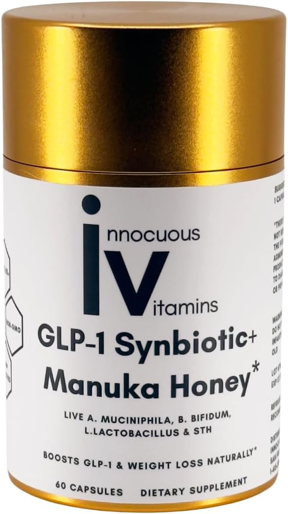 GLP-1 Synbiotic+Manuka Honey Clinically Proven Natural Probiotics for Weight Loss Belly Fat Reduction Boost Fat Secretion Gut Health Manage Appetite &amp Cravings Increase GLP-1