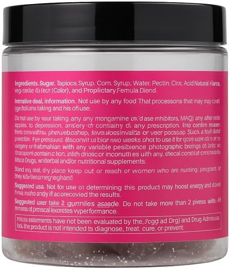Love Bites for Female Passion Gummies in Jar-One Month Supply with Jar