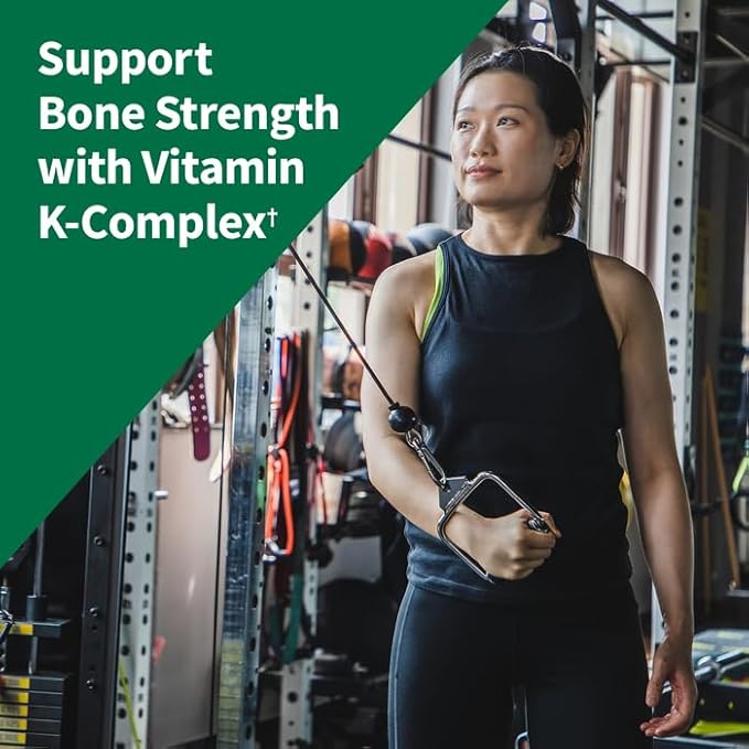 Garden of Life Vitamin K2 and K1 Vitamin Code Vegan K Complex Vitamin for Bone Strength and Heart Health Omega Rich Flax Seed Oil Trace Minerals Probiotics 60 Day Supply