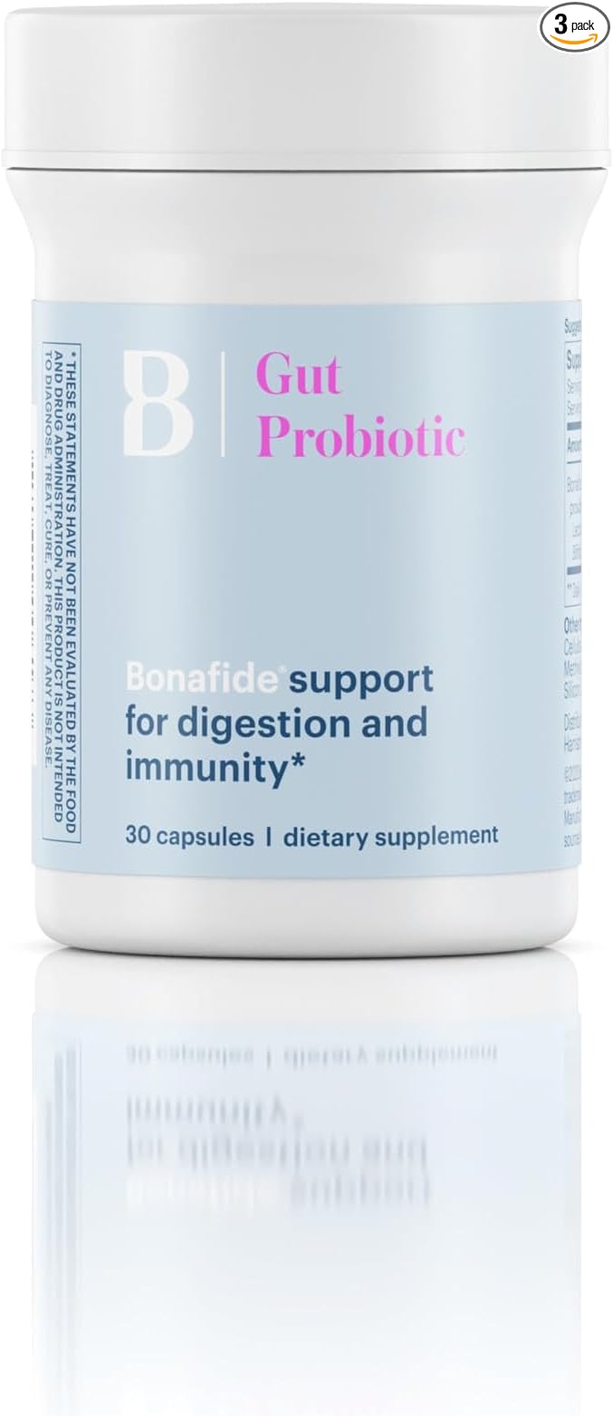 Bonafide Essentials Gut Probiotic for Digestive Health and Immunity – Women’s Daily Supplement – 90 Capsules (3-Month Supply)