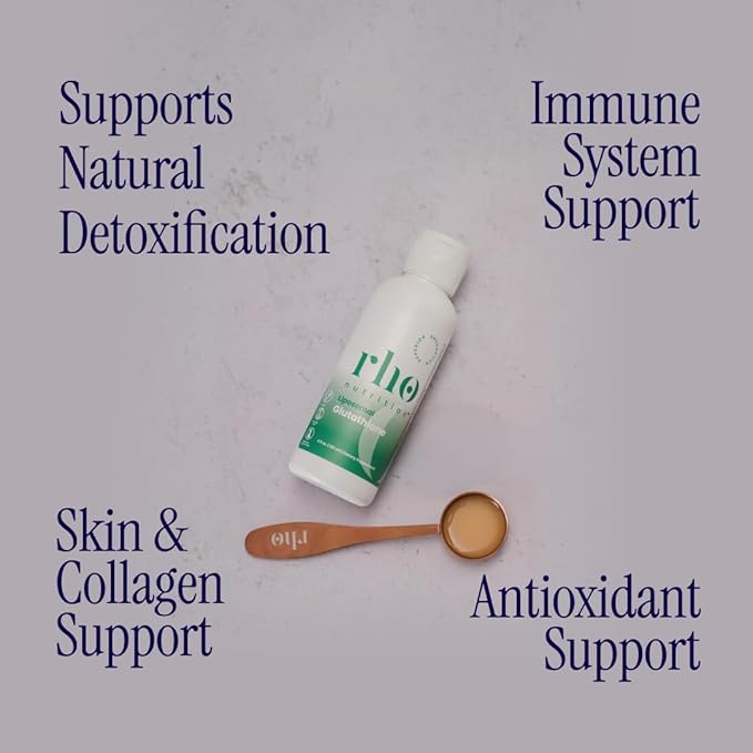 Rho Nutrition Liposomal Glutathione - Ultra High Absorption Liquid Glutathione Supplement - Supports Natural Detoxification Immune System Skin Health Mental Clarity &amp Overall Well-Being - 6-Pac