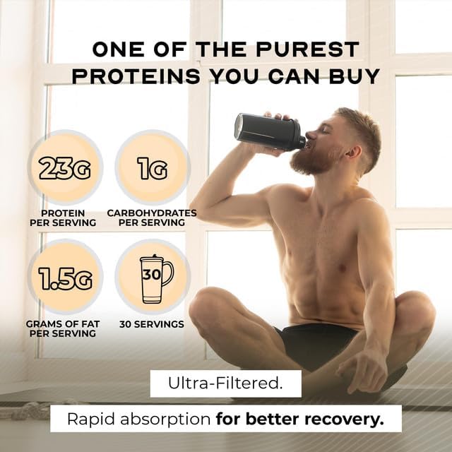 Muscle Feast 100% Grass Fed Whey Protein Powder All Natural Hormone Free Paure Raised Whey Protein Powder for Women &amp Men - Whey Concentrate Isolate &amp Hydrolyzed Protein Powder Blend - Vani