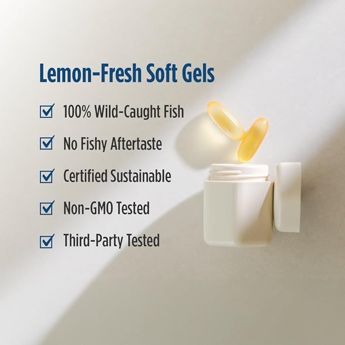 Nordic Naturals ProEPA Lemon - 180 Soft Gels - 1210 mg Omega-3 - High-Intensity EPA Formula for Healthy Mood Heart Health &amp Cellular Function - Non-GMO - 90 Servings