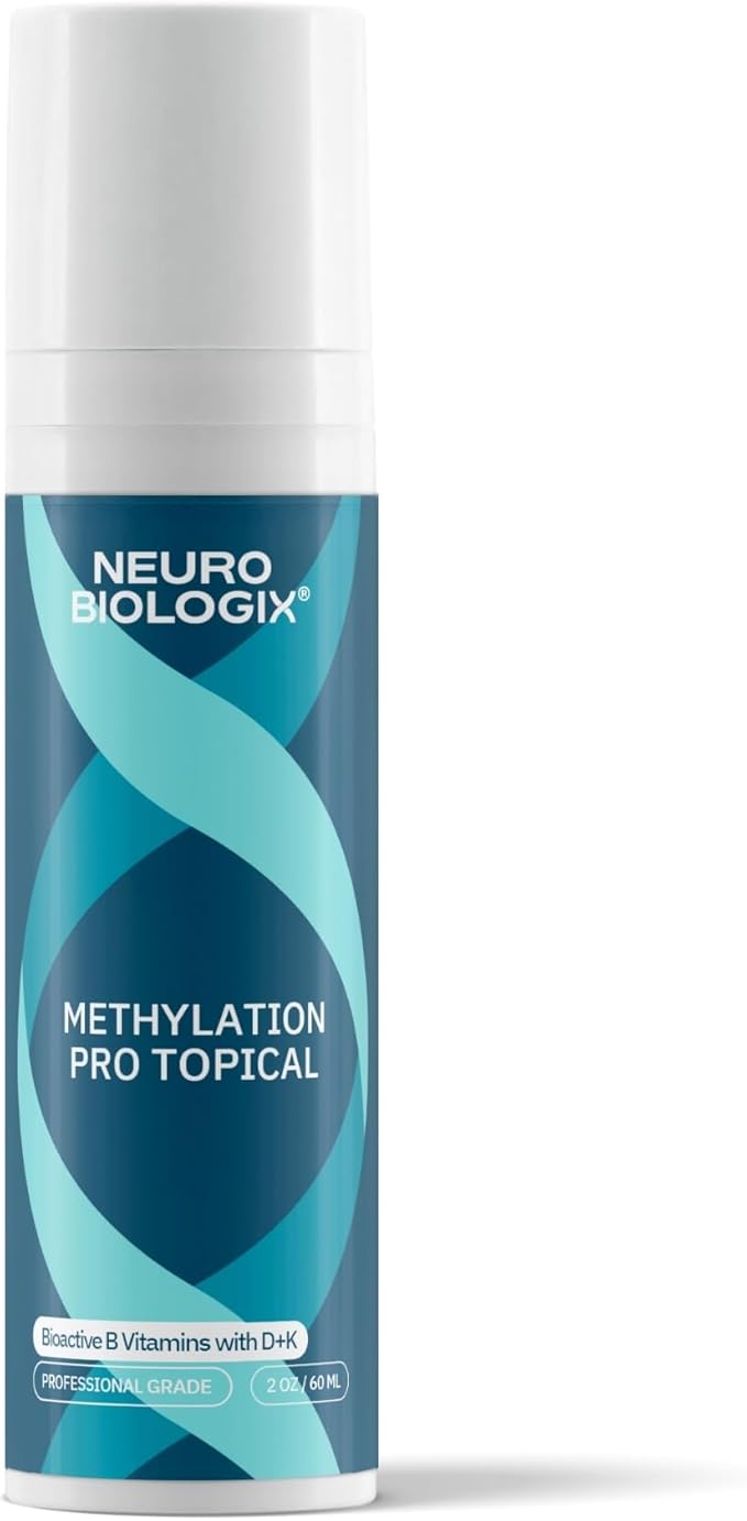 Neurobiologix Methylation Pro Topical for Men and Women Bioactive B Vitamin Cream with Methylfolate B6 B12 D3 &amp K1 Supports Cellular Energy Methylation &amp Nervous System Health 2 Oz 120