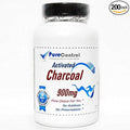 Activated Charcoal 900mg // 200 Capsules // Pure // by PureControl Supplements