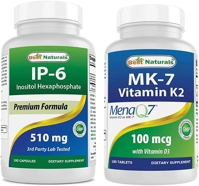 Best Naturals IP-6 510 mg &amp Vitamin K2 (MK7) with D3