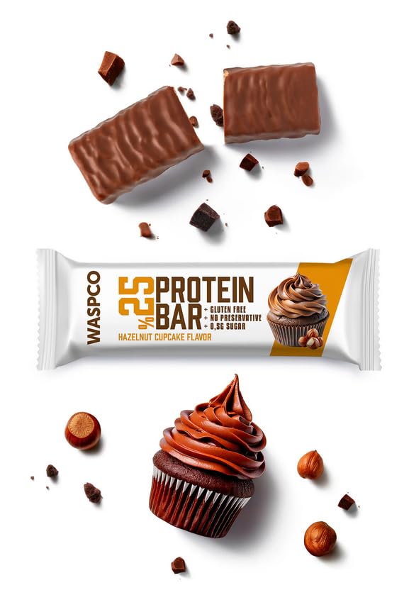 (12 Count VARAITEY) Protein Bars COOKIES AND CREAM &amp HAZELNUT CUPCAKE &ampCHOCOLATE CAKE Gluten Free with 9g Protein and 0.5 g Sugar36 G
