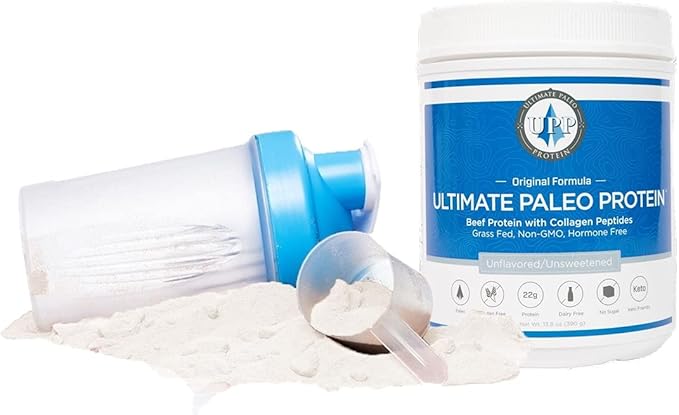 Ultimate Paleo Protein (Unflavored 15 Servings - Premium Grass Fed Beef Protein Non-GMO Paleo Friendly Gluten Free Dairy Free Keto Friendly No Artificial Sweeteners or Preservatives